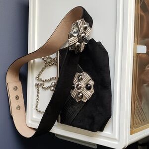 suede small handbag with belt size medium